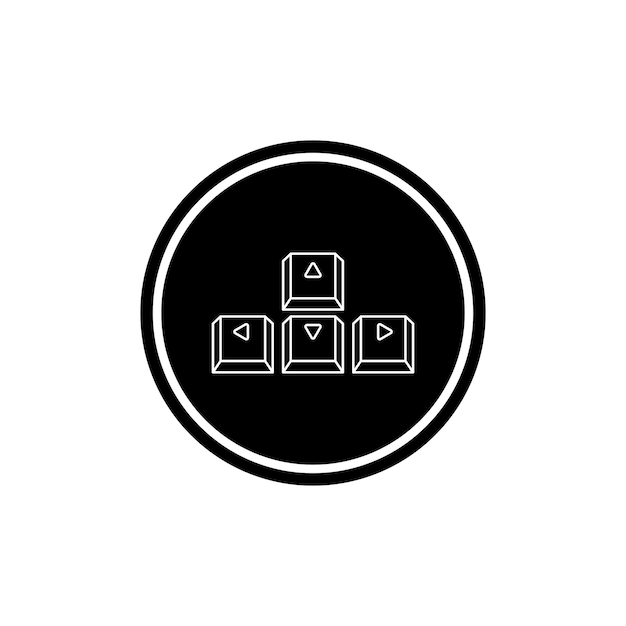 diseño de logotipo de ilustración de plantilla vectorial de icono de botón de teclado