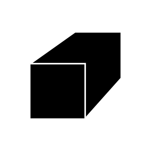 Diseño de logotipo de ilustración de plantilla vectorial de icono de caja 3D