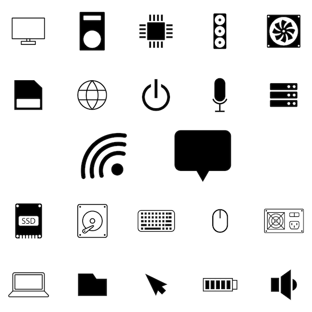 diseño de logotipo de ilustración de plantilla vectorial de icono de computadora
