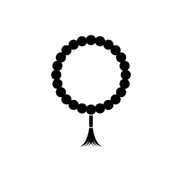 el diseño del logotipo de la ilustración de la plantilla vectorial del icono de las cuentas de oración