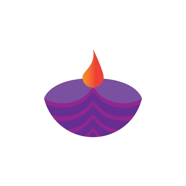 Diseño del logotipo de la ilustración de la plantilla vectorial del icono de Diwali
