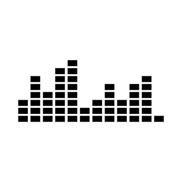 diseño de logotipo de ilustración de plantilla vectorial de icono de ecualizador de música