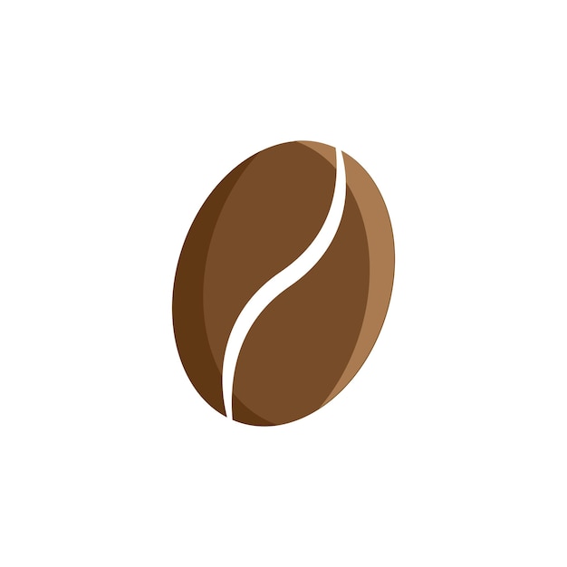 Diseño de logotipo de la ilustración de la plantilla vectorial del icono del grano de café