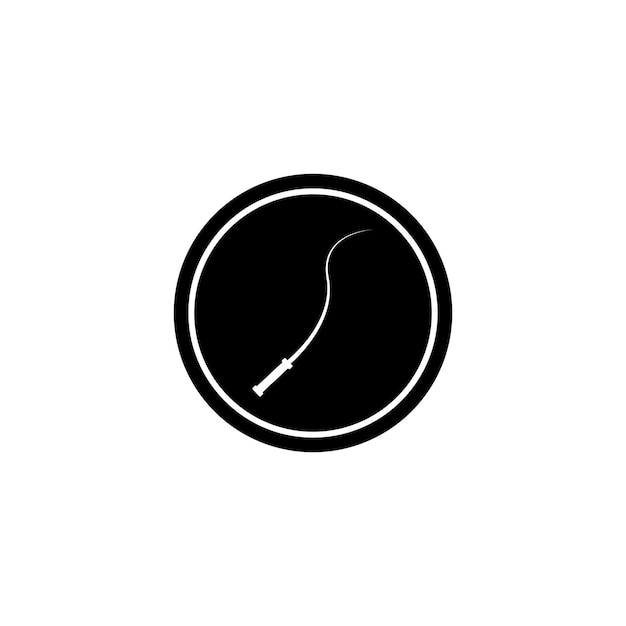 diseño de logotipo de ilustración de plantilla vectorial de icono de látigo
