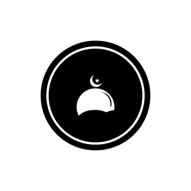 diseño de logotipo de ilustración de plantilla vectorial de icono de mezquita