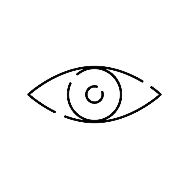 Diseño del logotipo de la ilustración de la plantilla vectorial del icono de ojo rayado
