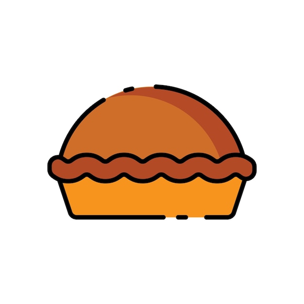 diseño de logotipo de la ilustración de la plantilla vectorial del icono del pastel de acción de gracias