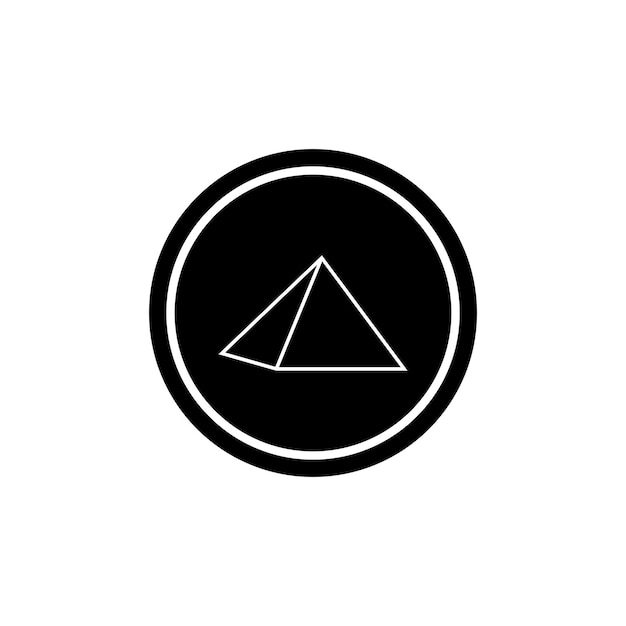 diseño de logotipo de la ilustración de la plantilla vectorial del icono de la pirámide