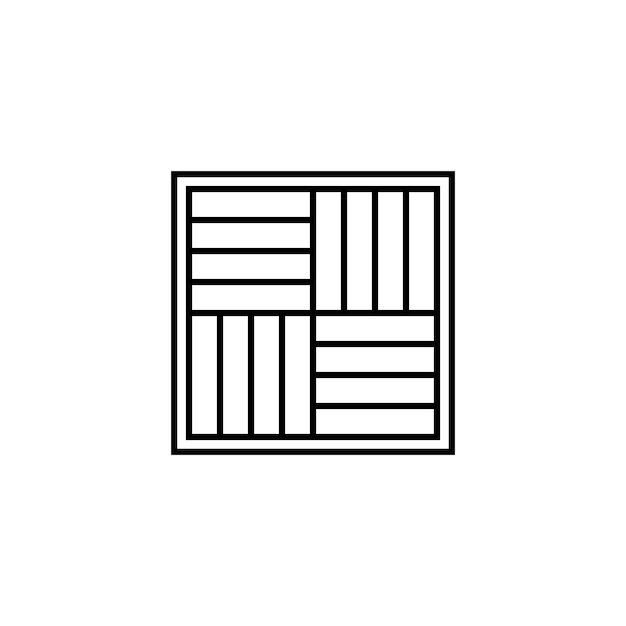 Diseño del logotipo de la ilustración de la plantilla vectorial del icono del piso