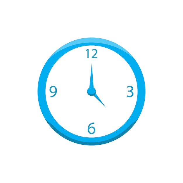 diseño de logotipo de ilustración de plantilla vectorial de icono de reloj de pared