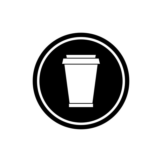 diseño de logotipo de ilustración de plantilla vectorial de icono de taza