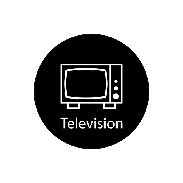 diseño de logotipo de ilustración de plantilla vectorial de icono de televisión