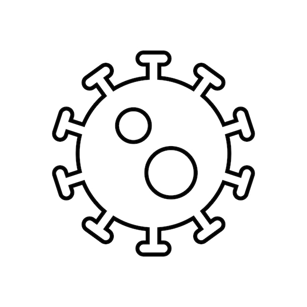 diseño de logotipo de ilustración de plantilla vectorial de icono de virus