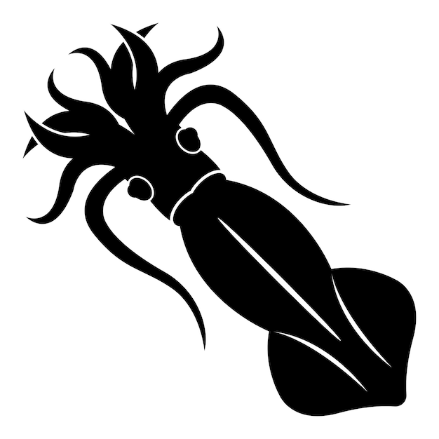 Diseño de logotipo de ilustración de vector de icono de calamar