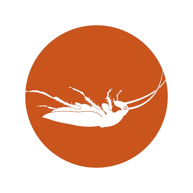 Diseño de logotipo de ilustración de vector de icono de cucaracha