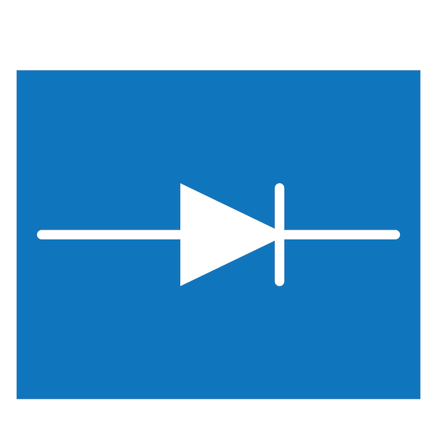 Diseño de logotipo de ilustración de vector de icono de diodo