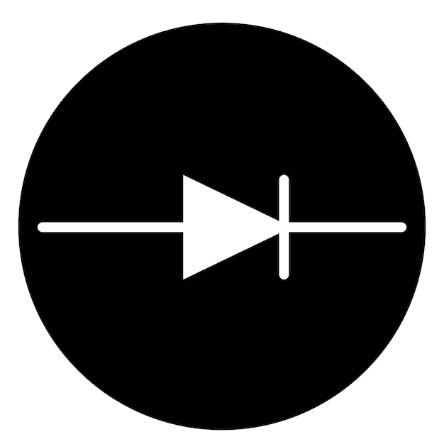 Diseño de logotipo de ilustración de vector de icono de diodo