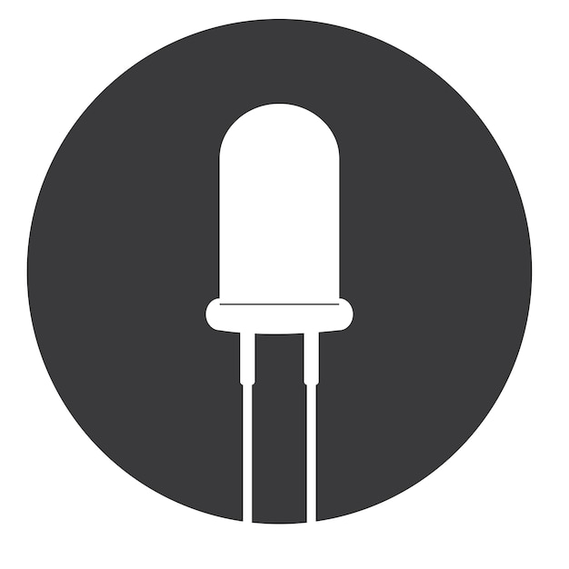 Diseño de logotipo de ilustración de vector de icono de diodo