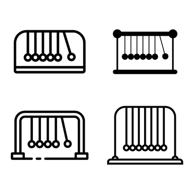 diseño del logotipo de la ilustración vectorial del icono de newtons