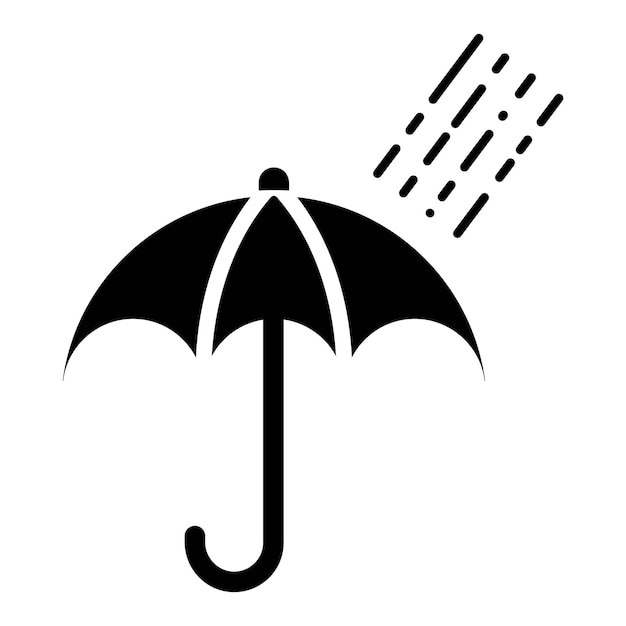 Diseño del logotipo de la ilustración vectorial del icono del paraguas