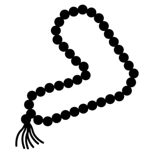 diseño de logotipo de ilustración vectorial de iconos de cuentas de oración