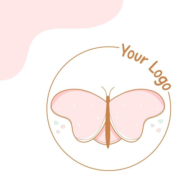 Diseño del logotipo Ilustración vectorial de mariposa