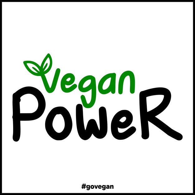 diseño de logotipo de imagen vectorial de estilo de vida vegano