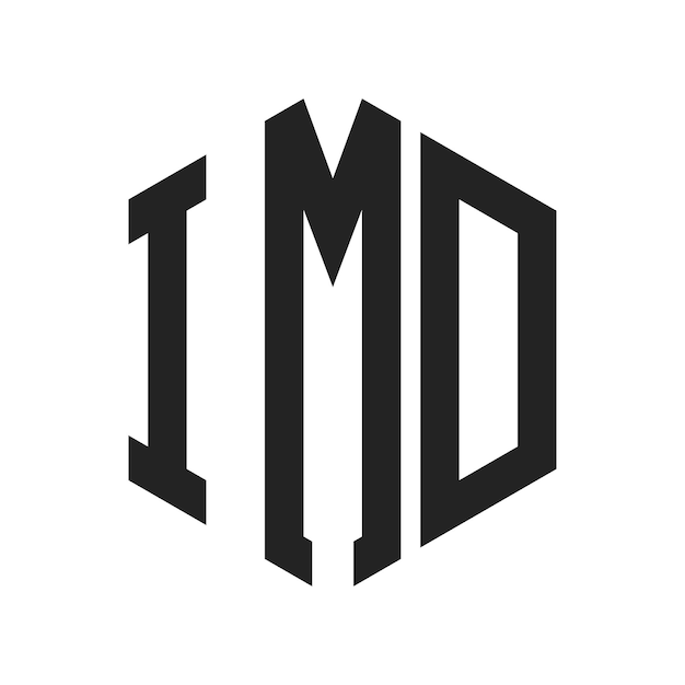 Diseño del logotipo de IMD Letra inicial Logotipo del monograma de IMD con forma de hexágono