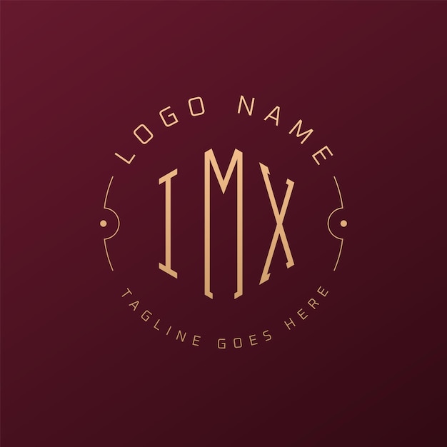 Diseño de logotipo IMX de lujo Letra elegante IMX Monograma Logotipo minimalista Poligono plantilla de diseño de logotipio IMX