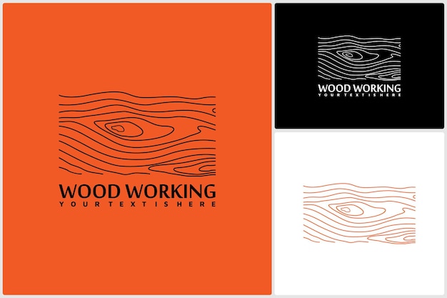 Diseño del logotipo de la industria de Capenter Madera Log Timber Plank Madera Trabajos de madera Artesano constructor de casas de madera