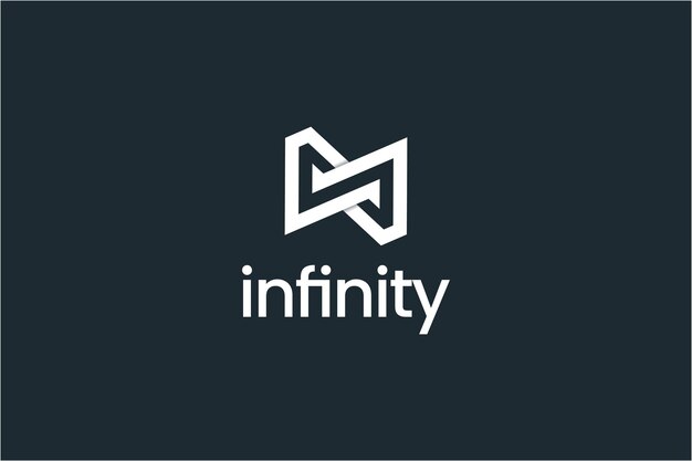 Diseño de logotipo infinito de forma geométrica