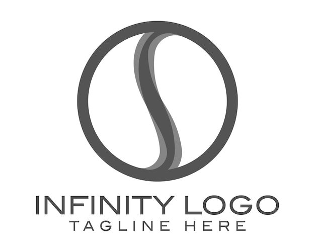 Diseño de logotipo infinito Icono de vector premium