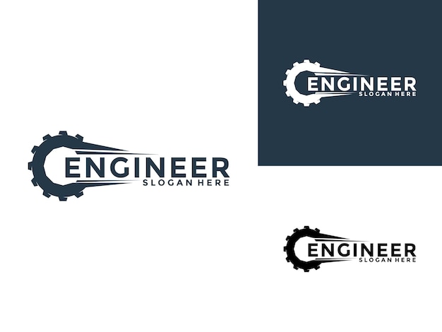 Diseño de logotipo de ingeniero Diseño vectorial de ingeniería y construcción Modelo de diseño de icono de logotipo