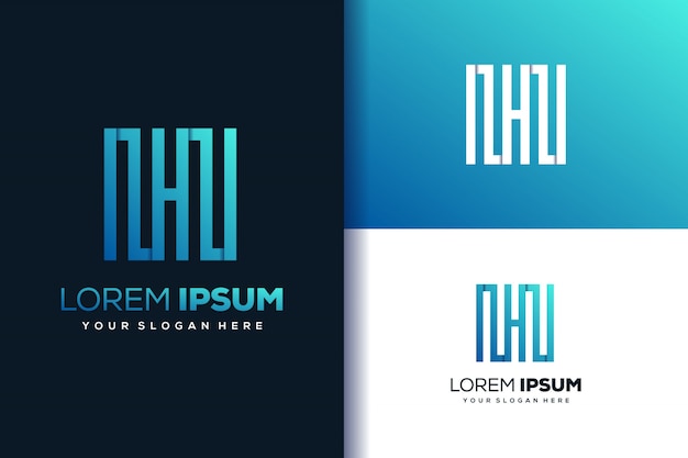 diseño de logotipo inicial abstracto