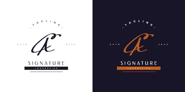 Diseño de logotipo inicial de CA con estilo de escritura a mano. Logotipo o símbolo de la firma CA para bodas, moda, joyería, boutique, identidad botánica, floral y comercial