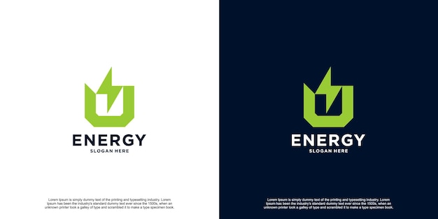 Diseño de logotipo inicial de creative thunder energy