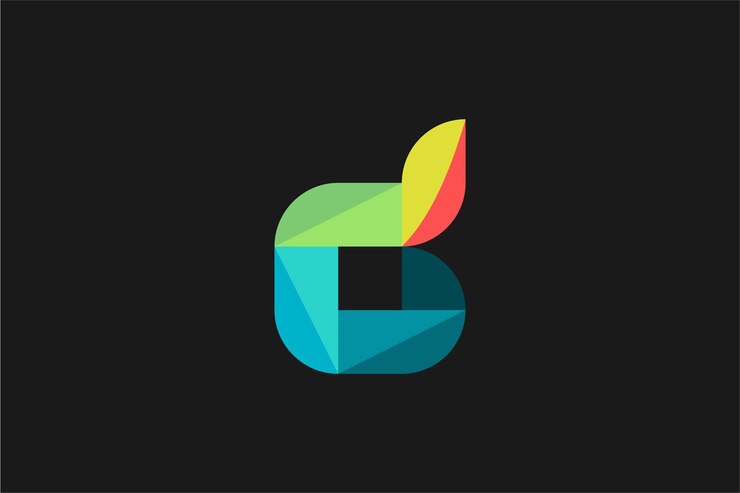 Vector diseño de logotipo inicial d concepto de icono de vector colorido minimalista moderno