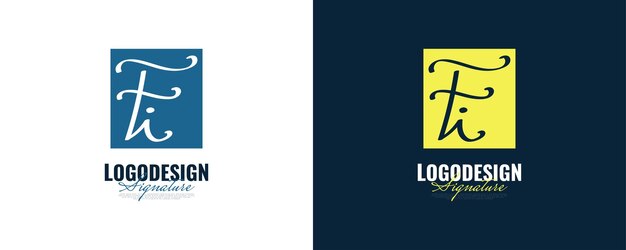 Diseño de logotipo inicial F e I con estilo de escritura elegante y minimalista Logotipo o símbolo de firma FI para boutique de joyería de moda de boda e identidad comercial