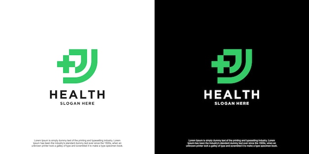 Vector diseño de logotipo inicial de latter health