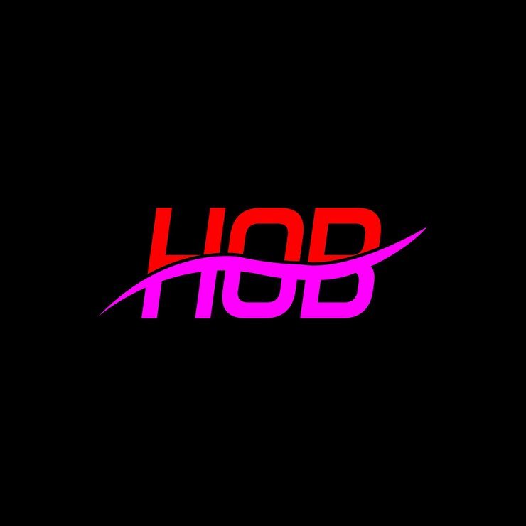 Vector diseño de logotipo inicial de la letra hob ilustración vectorial de plantilla