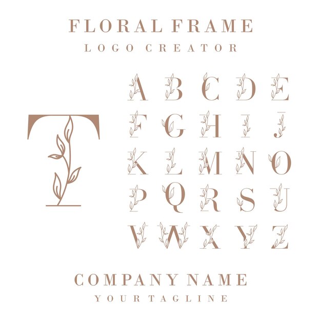 Diseño de logotipo inicial de lujo