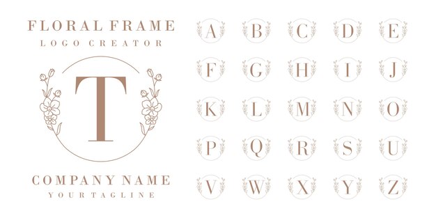 Diseño de logotipo inicial de lujo