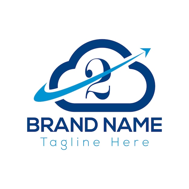 Diseño de logotipo inicial moderno abstracto de 2 letras