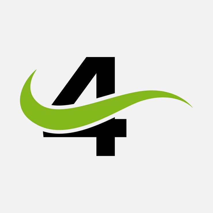 Vector diseño de logotipo inicial moderno abstracto de 4 letras