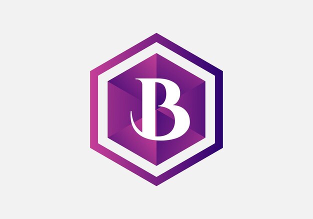 Diseño de logotipo inicial moderno de letra B abstracta