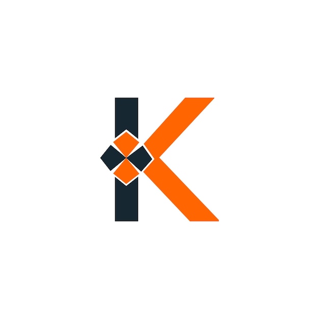 Diseño de logotipo inicial moderno de letra K abstracta