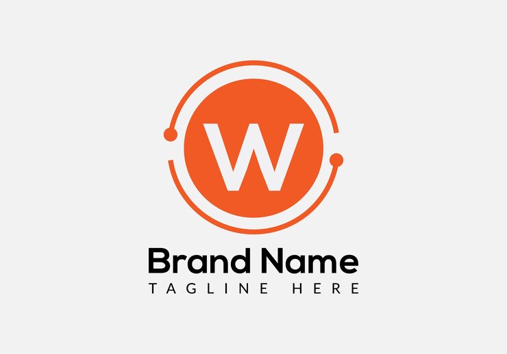 Vector diseño de logotipo inicial moderno de letra w abstracta