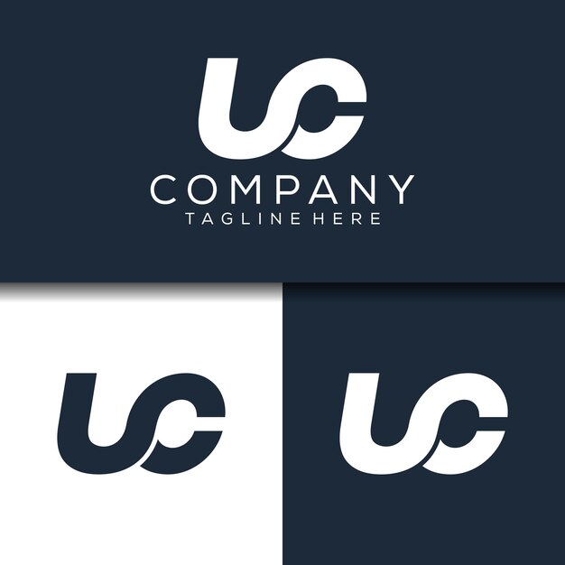 Diseño de logotipo inicial de monograma abstracto