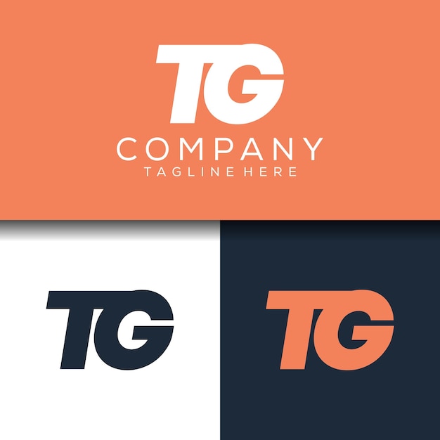 Diseño de logotipo inicial de monograma abstracto
