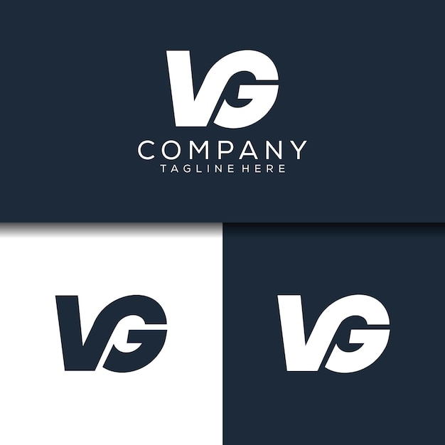 Diseño de logotipo inicial de monograma abstracto